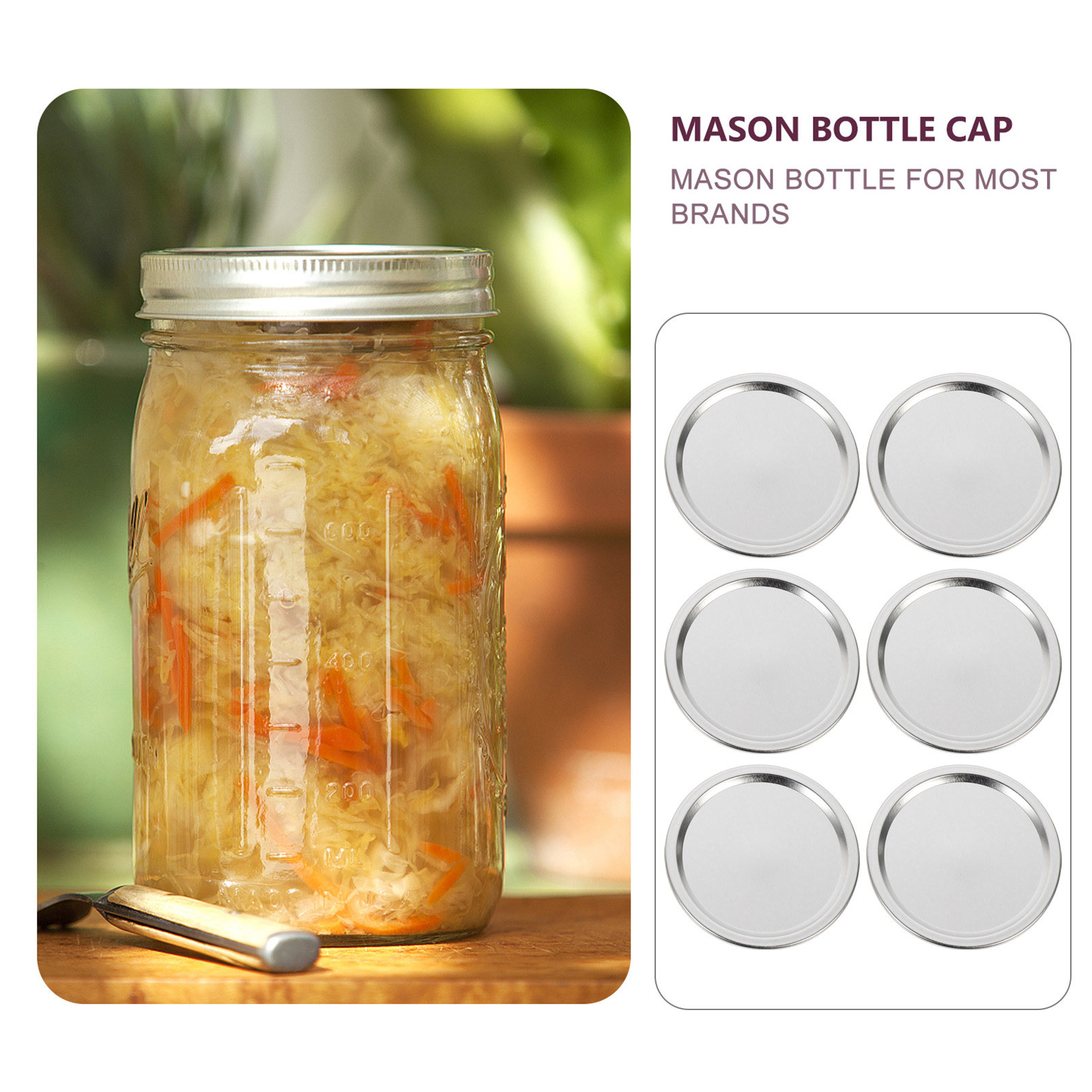 Food Storage Jars With Lids - 20 coperchi in metallo per barattoli,