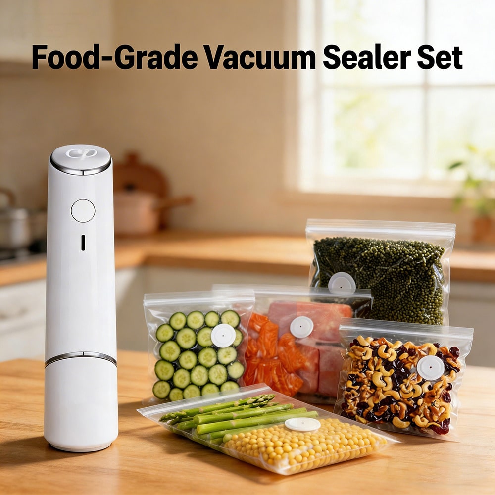 Food Storage Vacuum Seal Bags - 30 Sacchetti Sottovuoto Riutilizzabili + 1