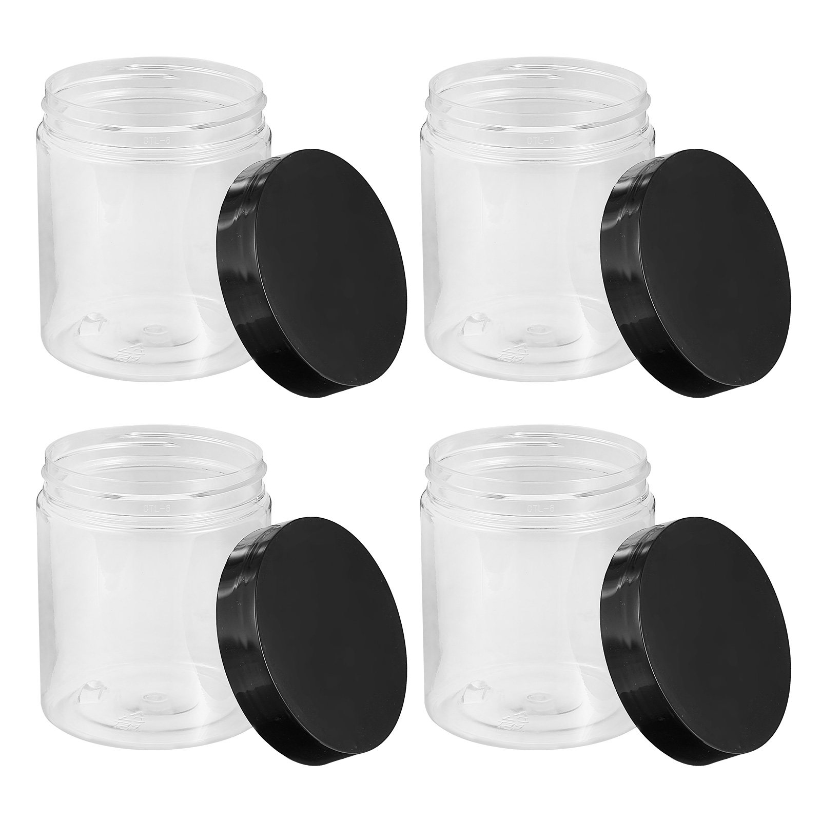 Food Storage Jars Plastic - 12 Contenitori Trasparenti in Plastica Sigillati