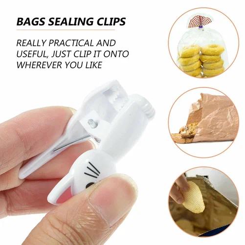 Food Storage Zip Bags - 8 Pezzi Clip a Forma di