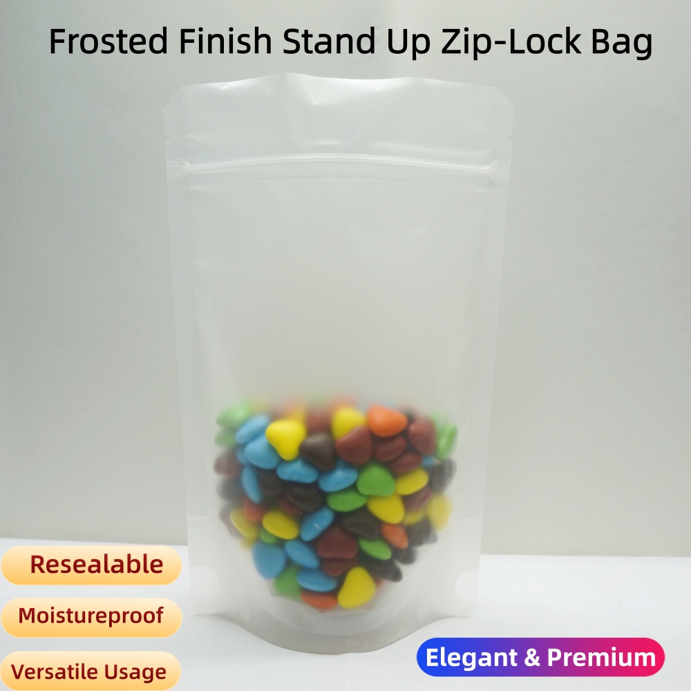 Food Storage Bags Zip Lock Pouch - 100 sacchetti con chiusura a zip