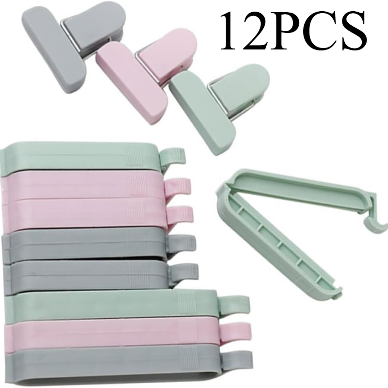 Food Storage Zip Bags - 12 Pezzi Clip Sigillanti in Plastica