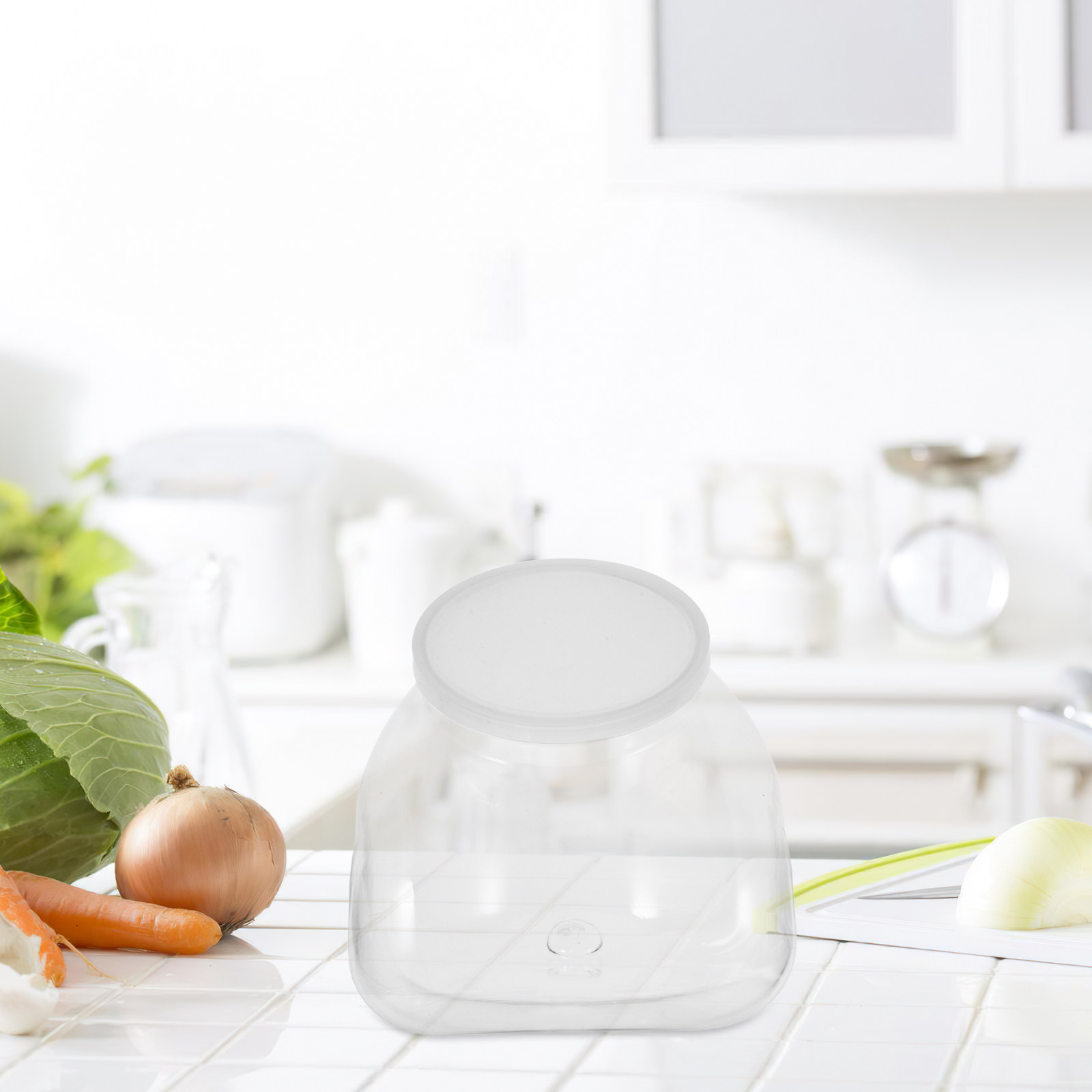 Food Storage Jars Plastic - Barattolo in plastica trasparente a bocca