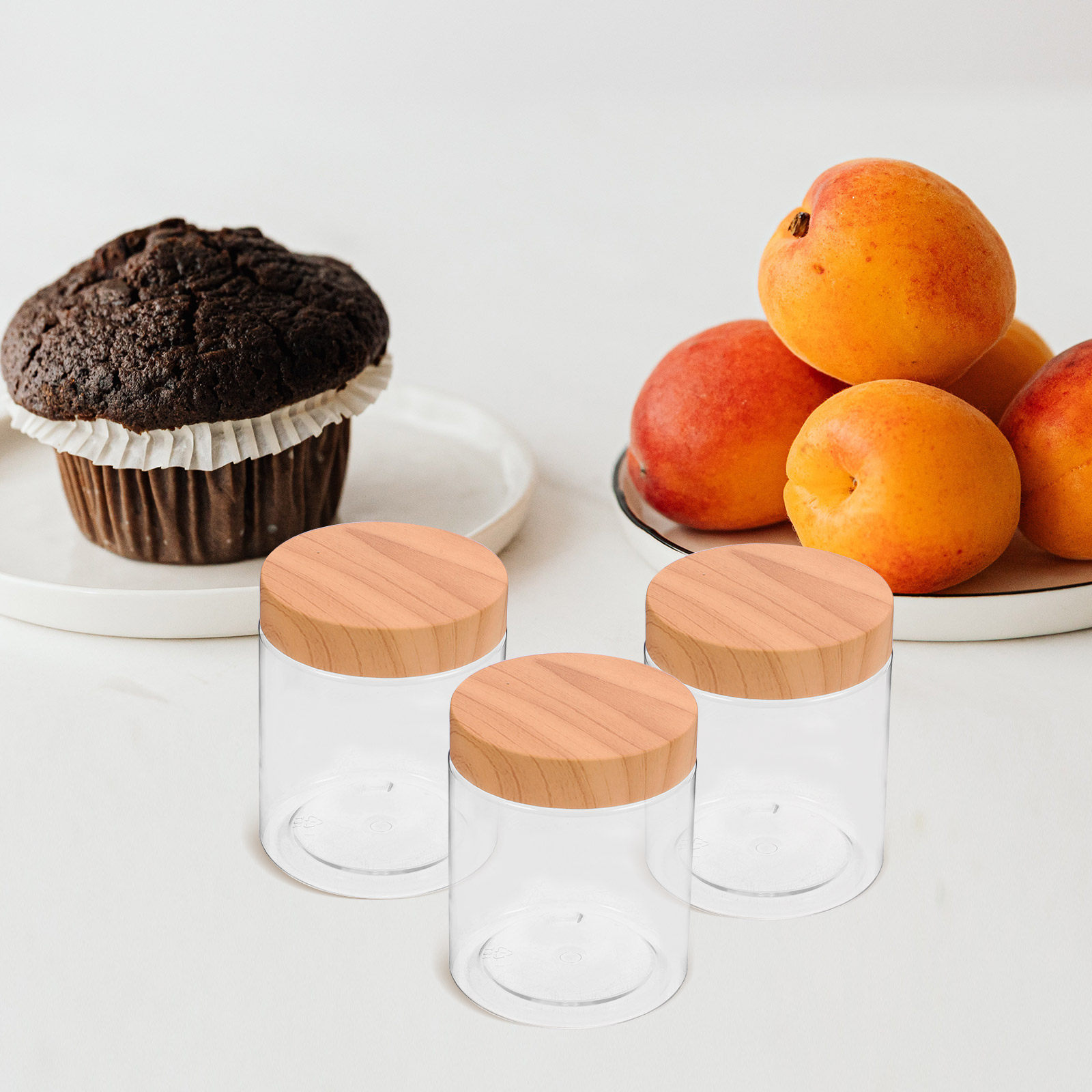 Food Storage Jars Plastic - Set da 6 contenitori ermetici in