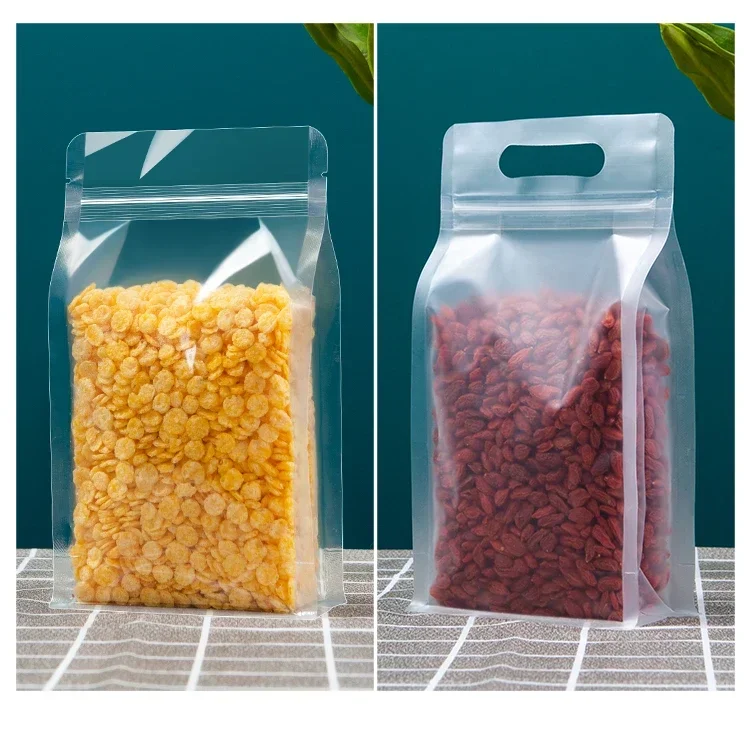 Food Storage Bags Zip Lock Pouch - 50 sacchetti trasparenti opachi con chiusura