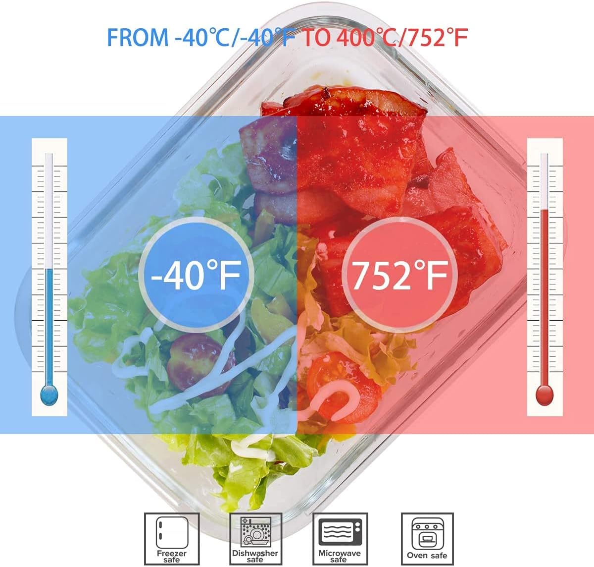 Set da 18 contenitori in vetro - Food Storage Safe recensione e prezzo