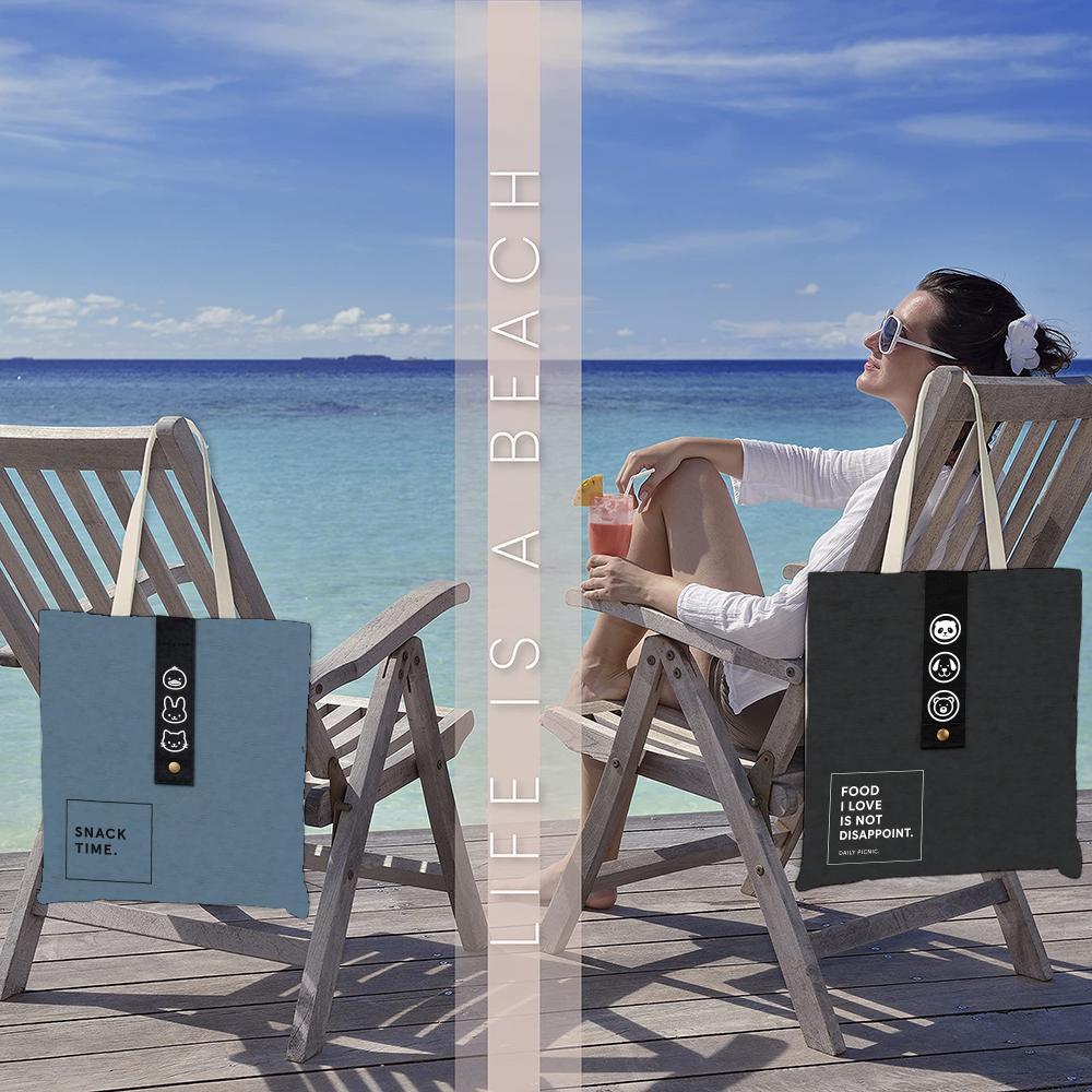 Borsa tote in tela con citazio - Food Storage Quotes recensione e prezzo