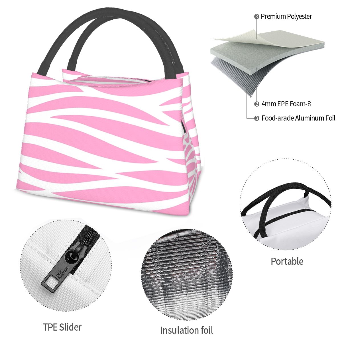 Borsa per il pranzo con motivo - Zebra Food Storage recensione e prezzo