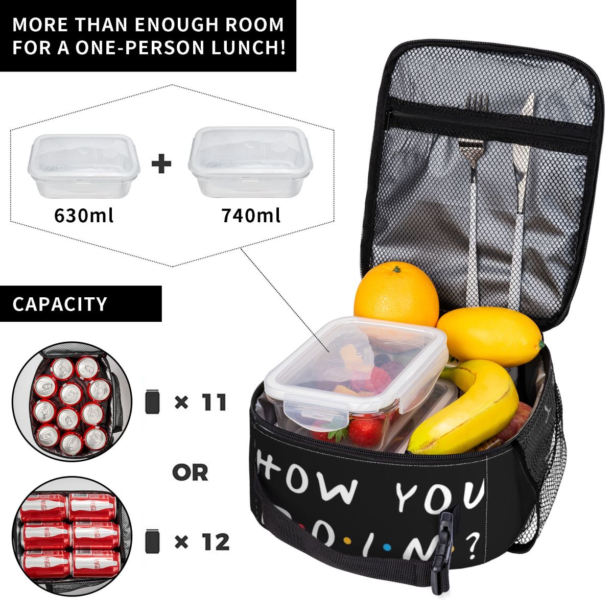 Tv Show Friends Borsa per il p - Food Storage Quotes recensione e prezzo