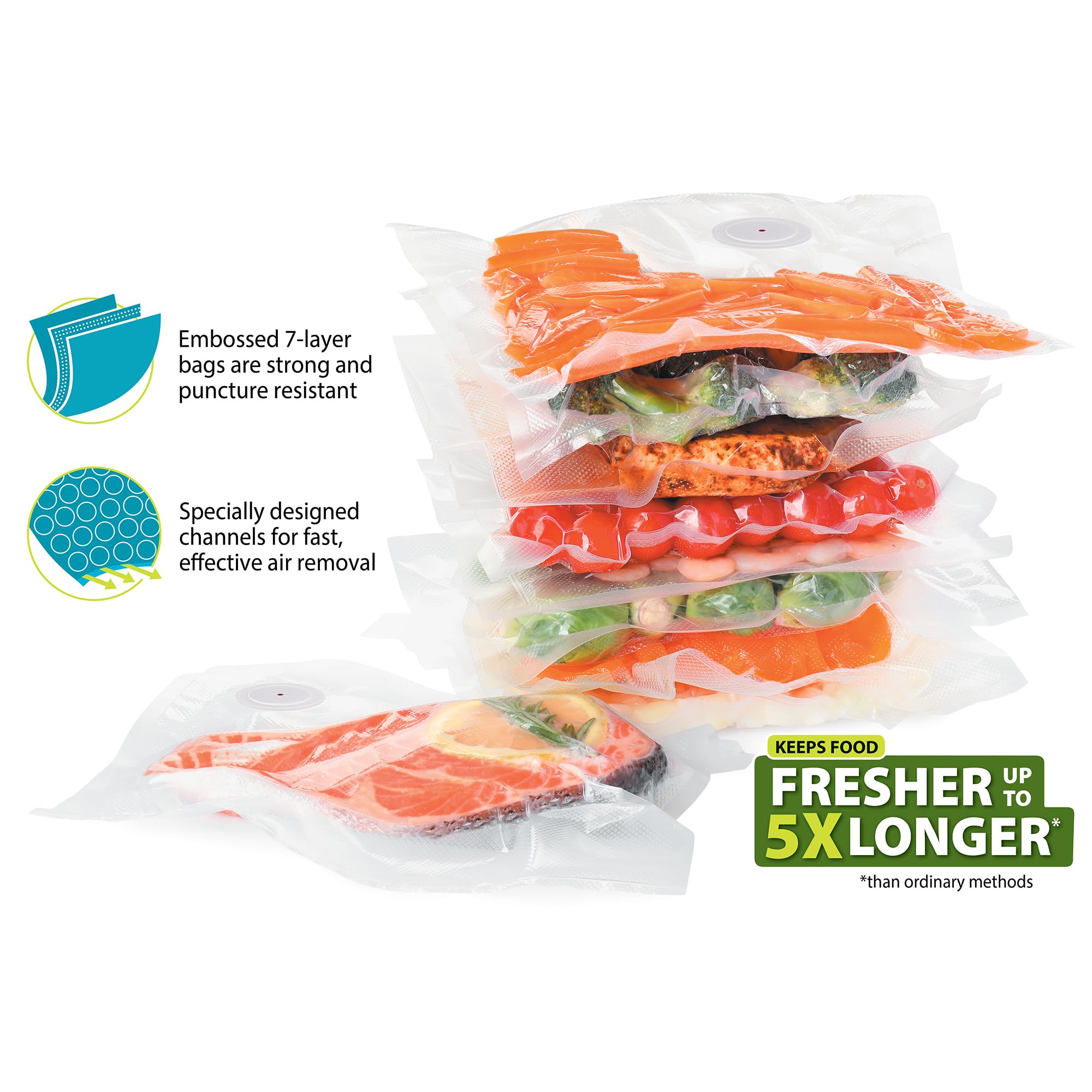 Set di sacchetti sottovuoto pe - Food Storage Vacuum Seal Bags recensione e prezzo