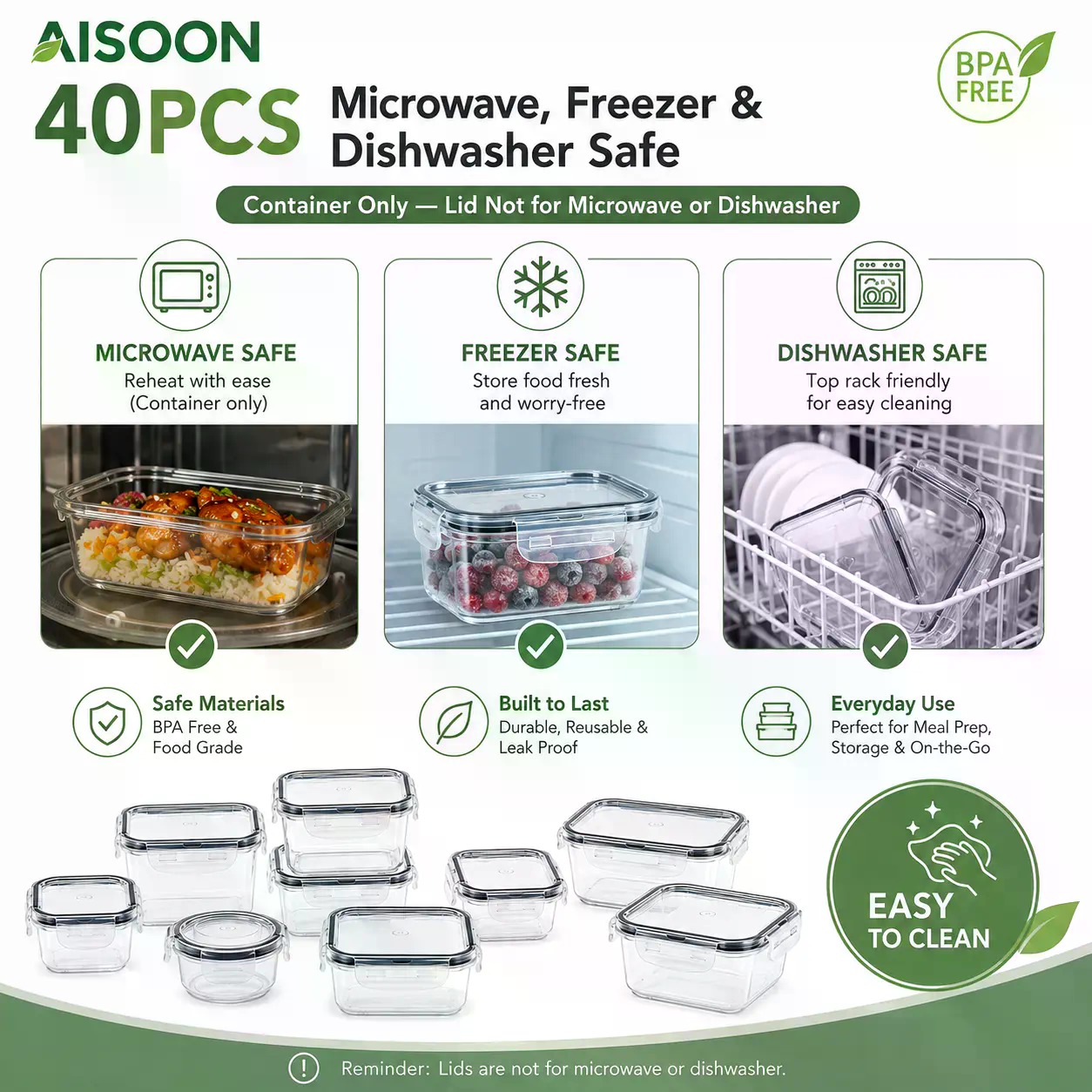 Set di 40 Contenitori per Alim - Food Storage Safe recensione e prezzo