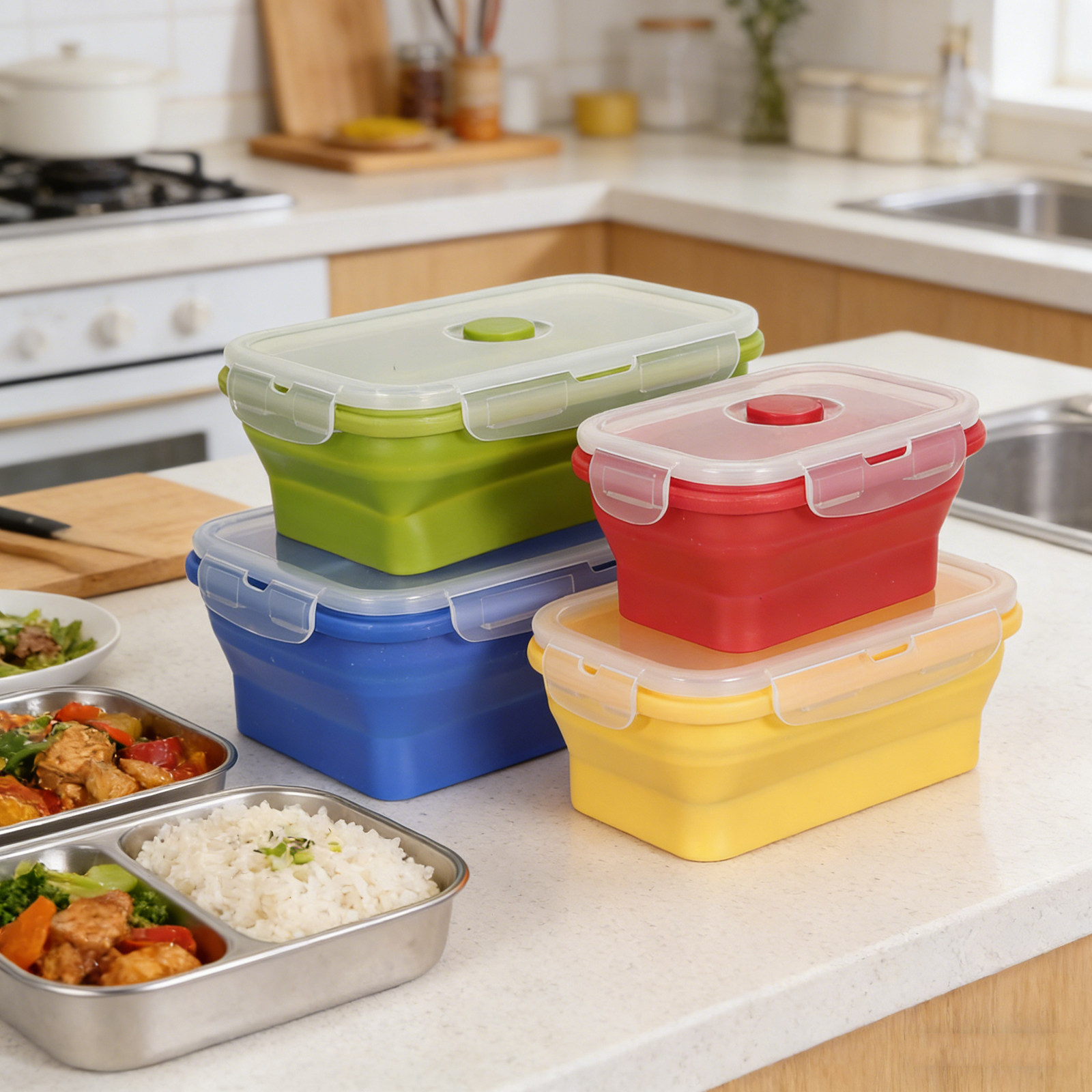 Set da 4 contenitori pieghevol - Food Storage Safe recensione e prezzo