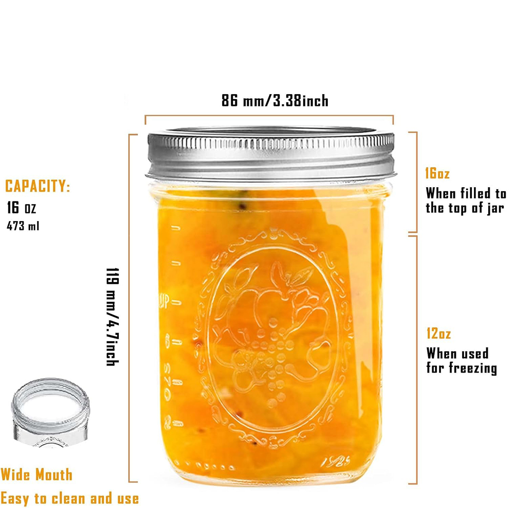 Barattoli Mason da 16oz a bocc - Food Storage With Lids recensione e prezzo